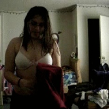 sweet indian girl reena changing her bra after shower