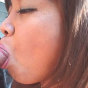 Hot japanese doing outdoor blowjob