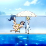 Here's a real feast for all admirers of anime shemale cartoons! Watch a horny hentai shemale drill a shy babe near the pool.