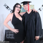 Busty milf Sherry milking her stepson as her graduation gift